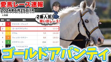 【愛馬レース速報】ゴールドアバンティ1着そろそろ見たいよ！2番人気の結果は如何に!?