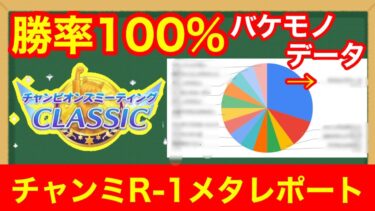 【チャンミラウンド1メタレポート】使用率が一番高いウマ娘が全く勝っていないやばすぎる環境【チャンピオンズミーティングクラシック】