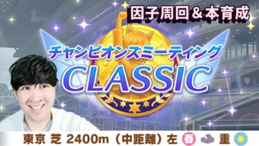 【ウマ娘】チャンピオンズミーティングCLASSIC　本育成＆因子周回