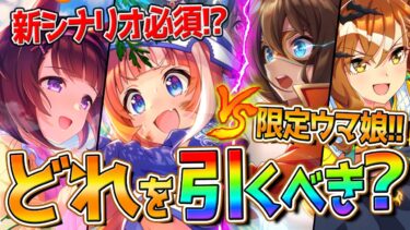 【ウマ娘】”どれを引くべきか問題” 新シナリオサポカ？限定ジャンポケ？汎用セレクト？性能解説を踏まえて詳しく最終判断解説!! 優先度/微無課金勢/友人理事長/ニシノフラワー/ドリームジャーニー【攻略】