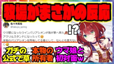 『本物のウインバリアシオン所有者の下にウマ娘になったウインバリアシオンが来た結果ww』に対するみんなの反応集 まとめ ウマ娘プリティーダービー レイミン