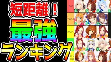 【ウマ娘】短距離『最強ランキングTierをガチ解説！』イクノディクタスがガチ目に強い！TierGODカレンチャン ルムマデータ 練習モード検証 脚質解説【ウマ娘プリティーダービー 新シナリオ】