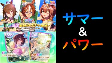 【ウマ娘】★３確定夏休みガチャ＆SSR確定パワーサポカガチャ引いてみた【ゆっくり実況】