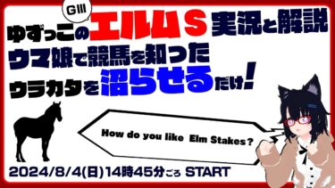 ゆずっこの エルムステークス実況と解説！ ウマ娘で競馬 を知ったウラカタを沼らせるだけ！