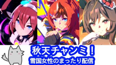 【ウマ娘】秋天チャンミ【雪国女性のまったりウマ娘配信】ミホノブルボン/バブルガムフェロー/ジェンティルドンナ