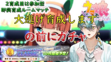 【ウマ娘】ガチャ!!!!!!!!→大逃げ育成・参加型の即興育成ルムマも【雑談】