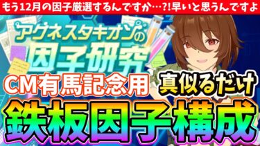 【因子研究】有馬記念用真似るだけの鉄板因子構成。もうチャンミの因子厳選するんですか?!　#ウマ娘